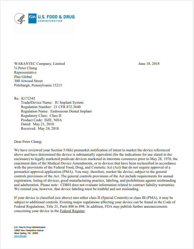 FDA 510(K) (HOA KỲ)